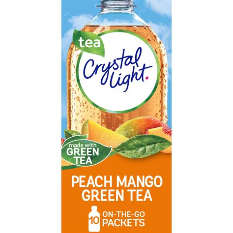 Crystal Light Peach Mango Green Tea Naturally Flavored Powdered Drink ...