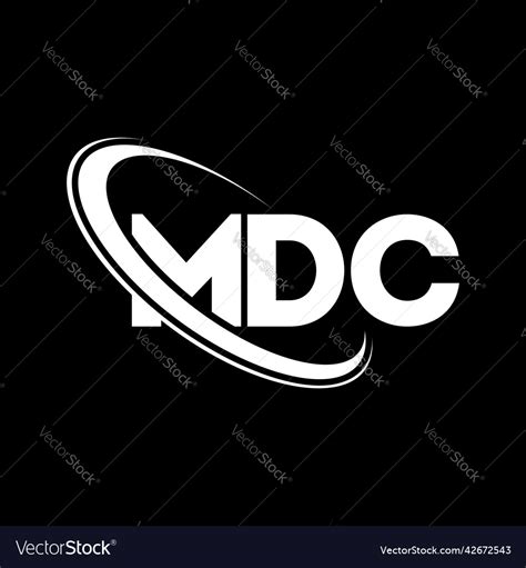 Mdc logo letter letter logo design Royalty Free Vector Image