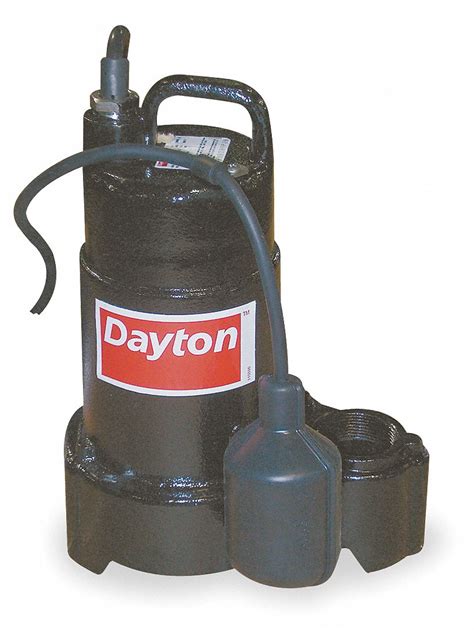 DAYTON Submersible Sump Pump, 1/4 HP, Cast Iron, 120V AC, Tether Float - 4HU67|4HU67 - Grainger