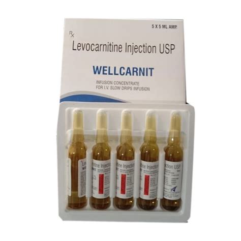 Levocarnitine Injection, 5*5ml Amp, Prescription at Rs 40/box in New Delhi