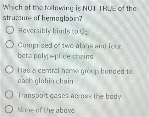 Solved Which of the following is NOT TRUE of the structure | Chegg.com