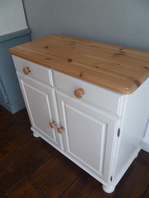 Solid Pine Shabby Chic Up-Cycled Sideboard in Annie Sloane Original White Chalk Paint (2 ...