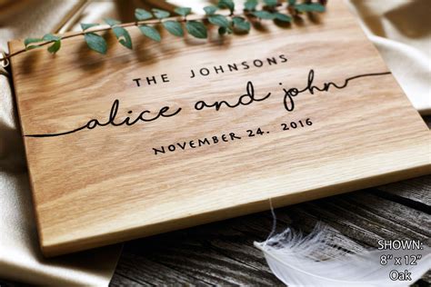 Wedding Gift Personalized Cutting Board Gift for couple | Etsy