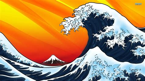 The Wave Japanese Painting Wallpapers - Top Free The Wave Japanese Painting Backgrounds ...