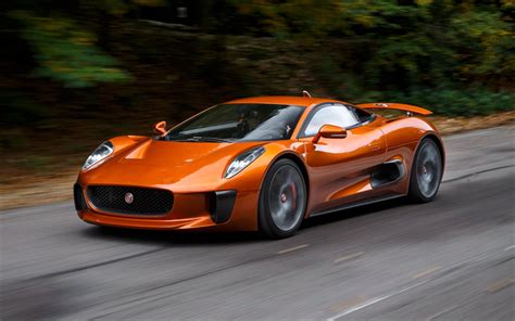 Download wallpapers Jaguar C-X75, 2017, orange sports coupe, racing ...