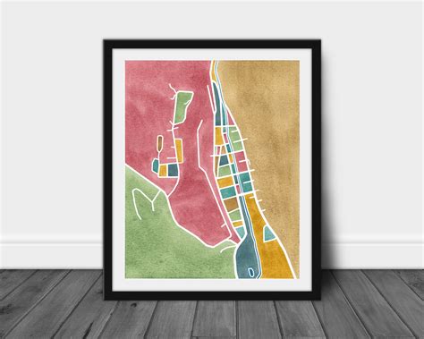 Creede Colorado Map Watercolor Print Travel Decor Colorado | Etsy