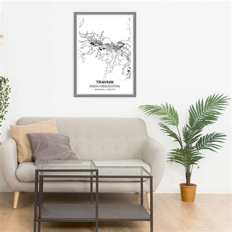 City Map of TRAVNIK Home Decor Wall Decor Office Map - Etsy