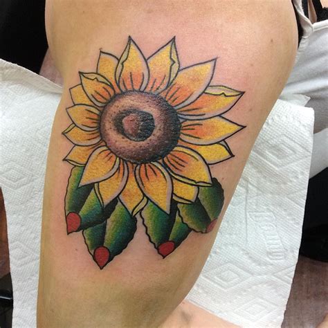 80+ Bright Sunflower Tattoos - Designs & Meanings for Happy Life (2019)