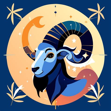 Ram Zodiac Sign. Astrological Symbol. Vector Illustration Stock Vector ...