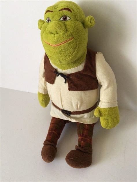 Dreamworks Shrek Ogre Green Plush Sitting Stuffed Toy Snap Creative ...