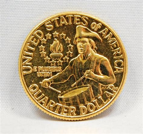 24K Gold Layered 1776-1976-D Bicentennial Washington Quarter - Denver ...