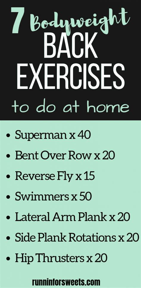 The 7 Best Bodyweight Back Exercises To Do At Home | Runnin’ for Sweets