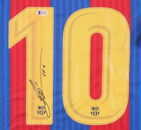 Lionel Messi Signed FC Barcelona Jersey Inscribed "Leo" (Beckett COA ...