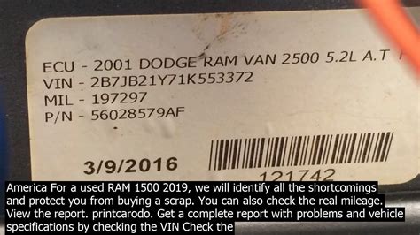 Vin decoder ram . . . check dodge ram by vin with the epicvin universal ...