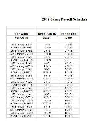 52+ SAMPLE Payroll Schedules in PDF | MS Word | Excel