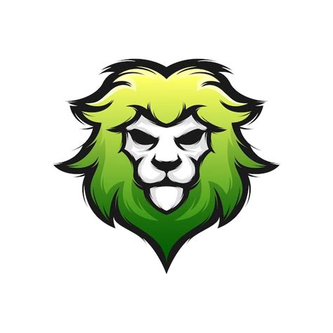 Premium Vector | Green lion logo