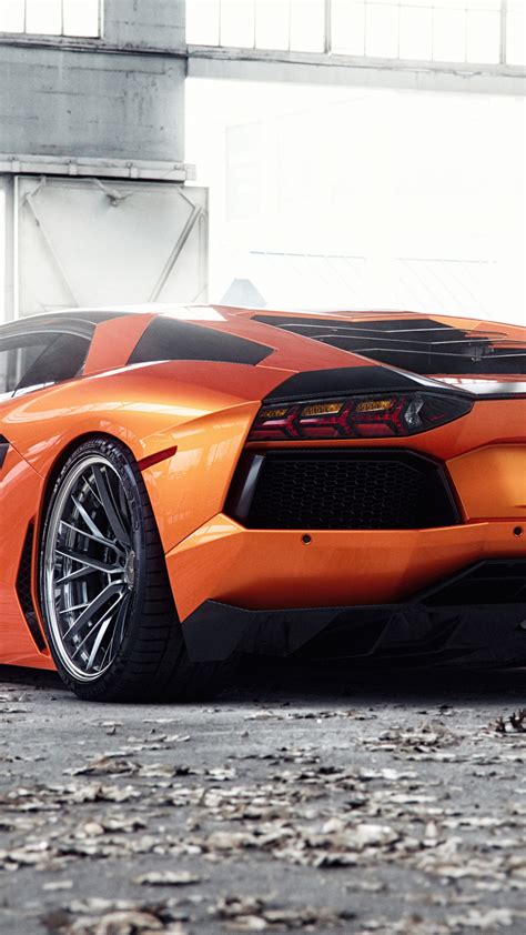 2160x3840 Orange Lamborghini Aventador 5k Sony Xperia X,XZ,Z5 Premium ...