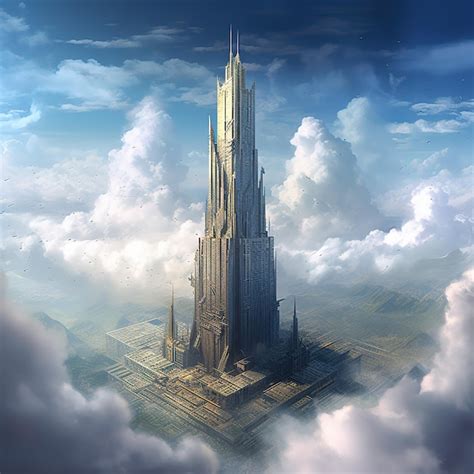 Premium AI Image | Fantasy art of the skyscrapper