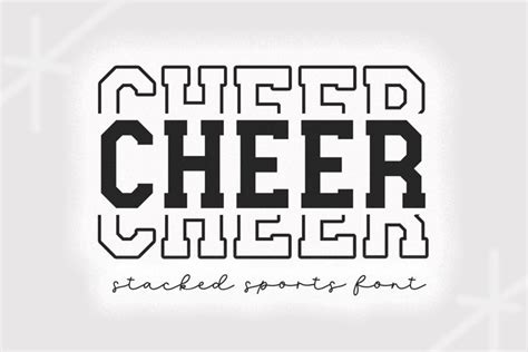 Cheer - Stacked Sports Font