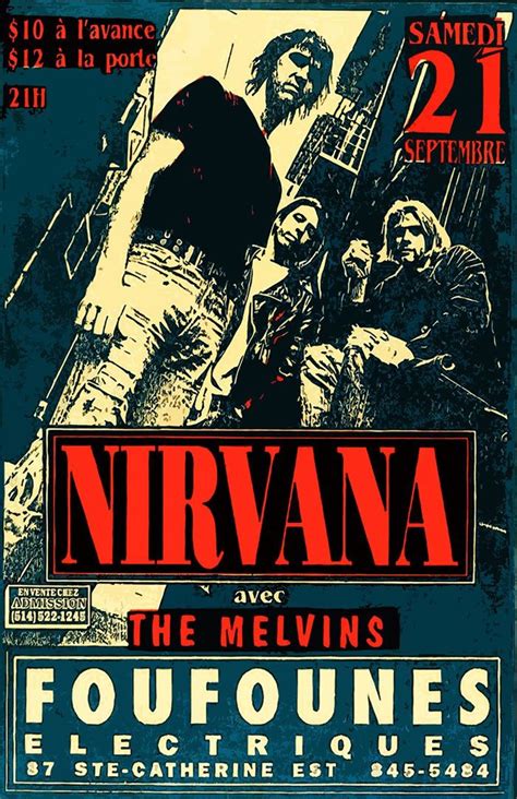 Nirvana Montreal 11x17 Reprint Poster | Nirvana poster, Rock poster art, Punk poster