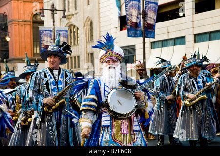 Colorful costumes during Mummers Parade, Philadelphia, Pennsylvania ...