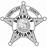 Sheriff Badge Coloring Page sketch template