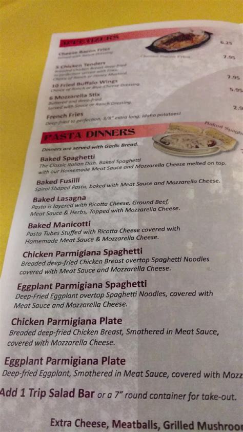 Menu at Italian Delight Family Restaurant, South Boston