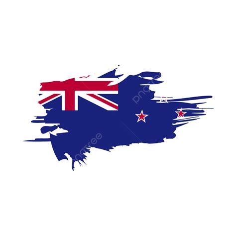 New Zealand Flag Brush Stroke Clipart Design, New Zealand Flag Vector, New Zealand Flag Clip Art ...