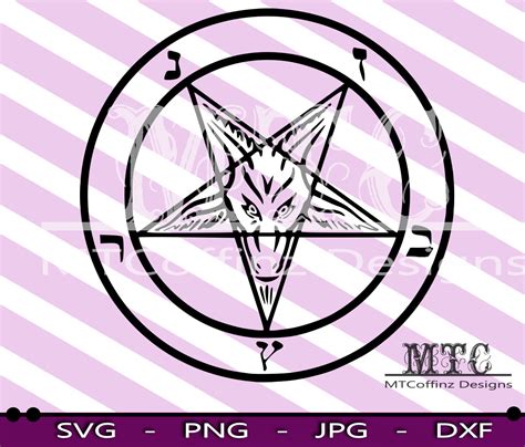 Baphomet Pentagram SVG Cutting Files Silhouette Cameo | Etsy