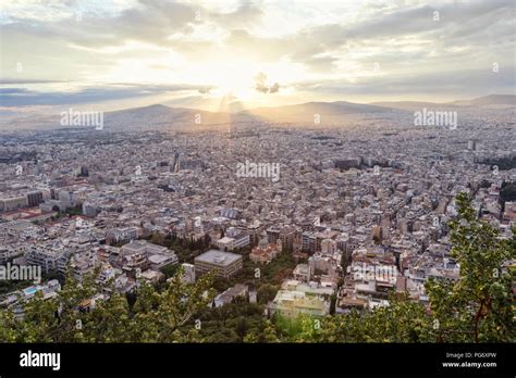 Athens mount lycabettus sunset hi-res stock photography and images - Alamy