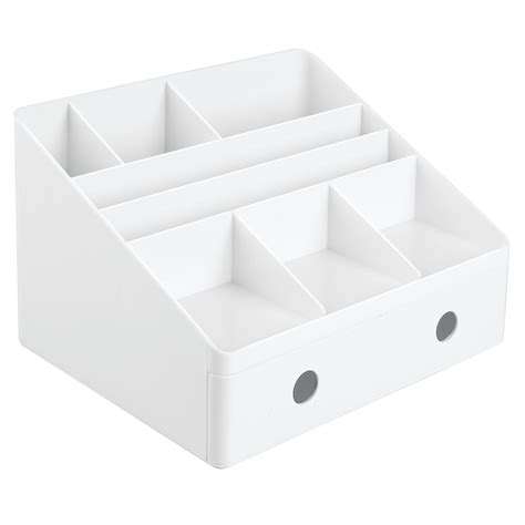 InterDesign Linus Desk Organizer with Drawers, White - Walmart.com ...