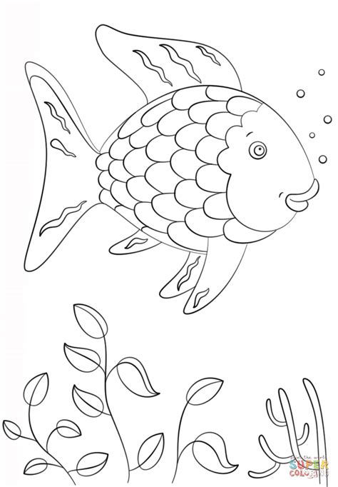 Rainbow Fish Template - Coloring Home