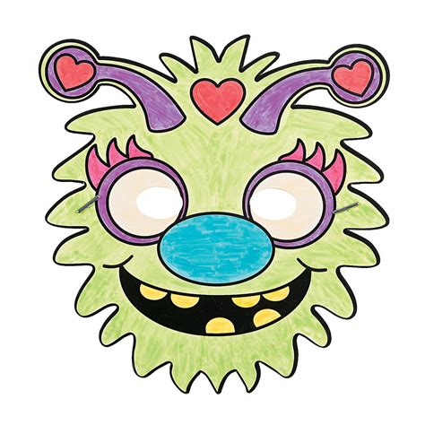 Color Your Own Monster Masks, Coloring Crafts, Crafts for Kids, Craft & Hobby Supplies ...