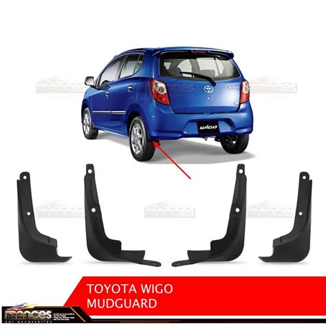 TOYOTA WIGO 2017-2022 MUDGUARD / MUD FLAPS 1 set ( Wigo Accessories ...