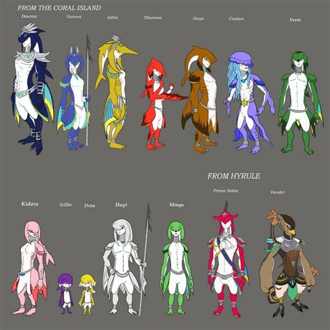 Official Zora Comic Ocs and Sidon by Dragonauroralight on @DeviantArt Yiga Clan, Fantasy ...