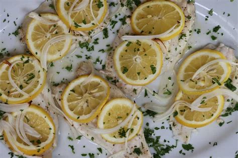 Baked Dover Sole with Lemon & Onion - Eat the Bite