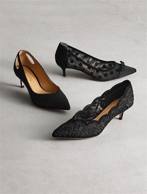 Wear these fun kitten-heel pumps from work to dinner with ease ...