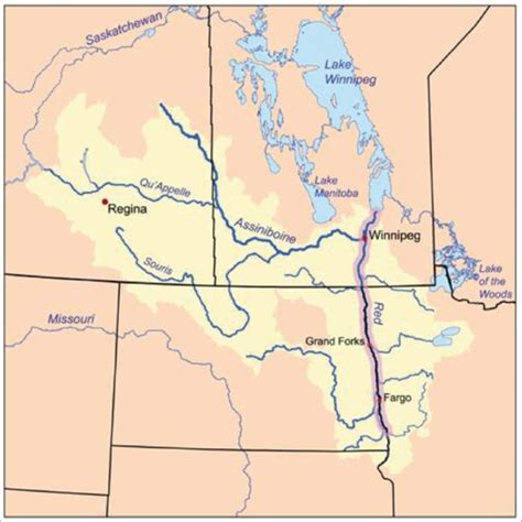 Red River of the North. Source: Karl Musser,... | Download Scientific ...