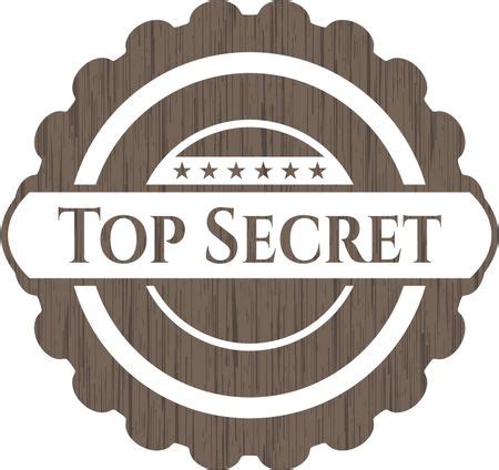 Top Secret badge with wooden background | Freestock photos