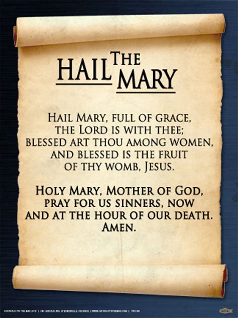 The Hail Mary Poster - Catholic to the Max - Online Catholic Store