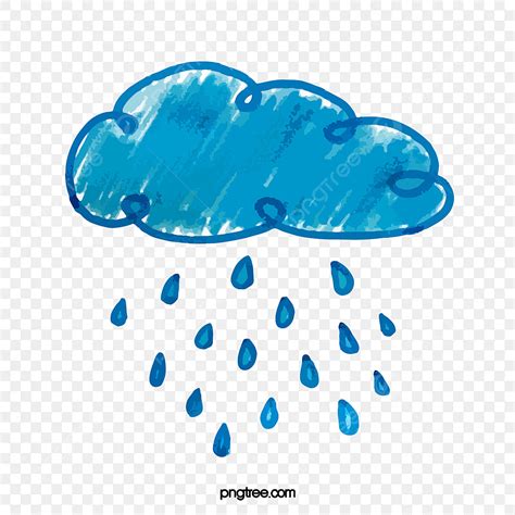 Rainy Cloud Vector Design Images, Cartoon Watercolor Rainy Day Clouds, Flaky Clouds, Rainy Day ...