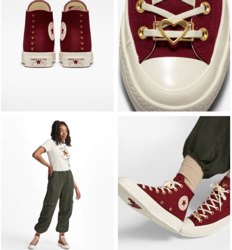 NEW Women's CONVERSE Hearts Valentines Day Chuck 70 Platform Lift Shoes ...