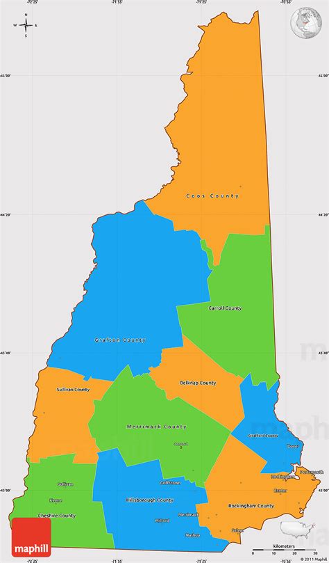 New Hampshire On Us Map - Map