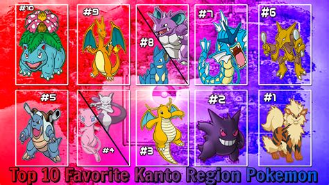 Top 10 Favorite Kanto Region Pokemon by Randompeak on DeviantArt