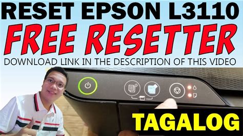 RESET EPSON L3110 WITH FREE RESETTER - YouTube