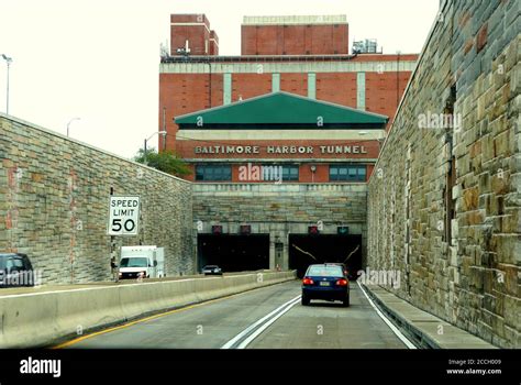 Maryland, U.S.A - August 16, 2020 - The traffic and entrance into ...