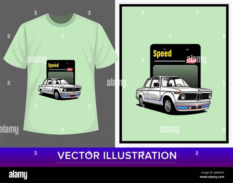 Car T-Shirt Design Vector, Typography Illustration. It can use for t shirt, logo, sticker ...