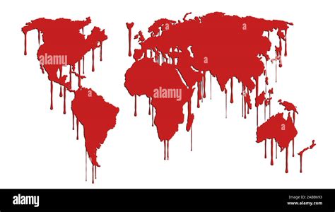 Bleeding earth map Cut Out Stock Images & Pictures - Alamy