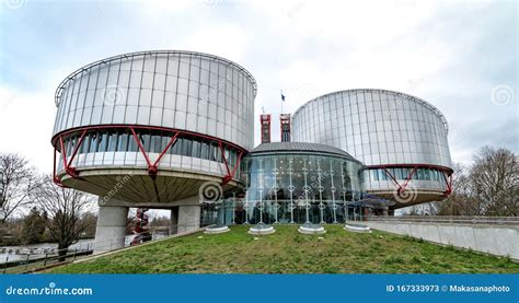 View of the European Court of Human Rights Building in Strasbourg ...