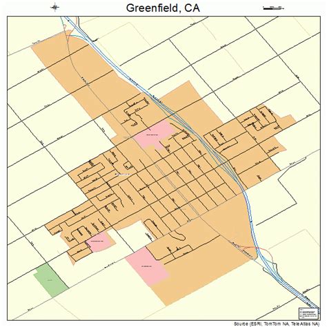 Greenfield California Street Map 0630994